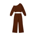 thumbnail image 5 of Cethrio Girls Casual Outfit Sets, Spring Fall 2 Piece Daily Long Sleeve Kids Clothing Sets Size 13-14 Years Brown, 5 of 6