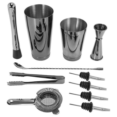 

Cocktail Shaker Bar Set Stainless Steel Bartender Kit Home Mixer Wine