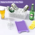 thumbnail image 6 of Mini Ice Cube Tray with Lid and Bin: TINANA 117×4 PCS Small Ice Trays for Freezer - Easy Release Nugget Ice Tray with Lid - Purple, 6 of 7