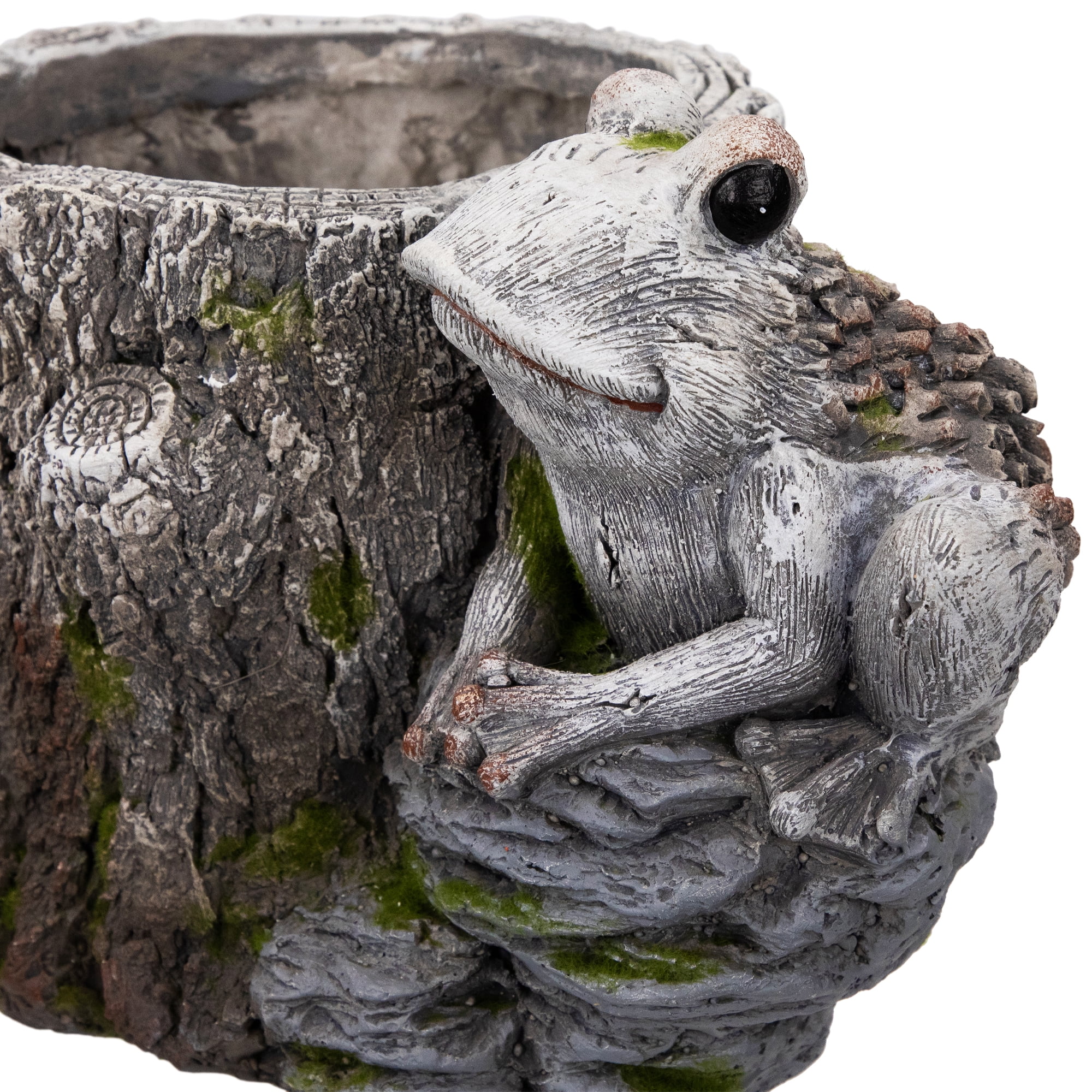 Northlight Frogs on Tree Stump Outdoor Garden Planter - 9"