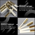 thumbnail image 3 of FUEENIRVA Copper Wire Brush Khaki Wood Handle for Dust and Rust Removal 12Pcs, 3 of 6