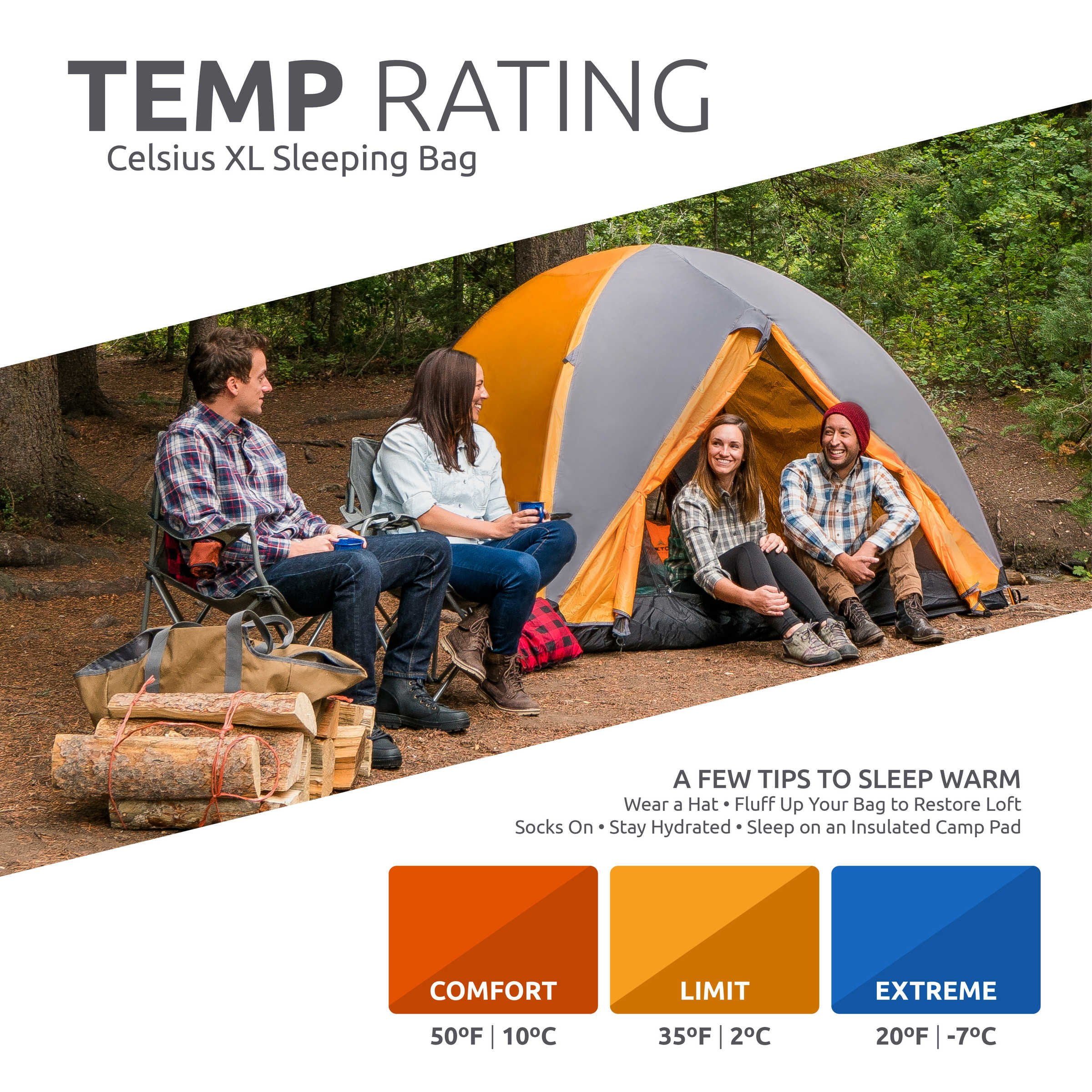 Teton Sports Celsius Xl 7c 20f Sleeping Bag Walmart Com