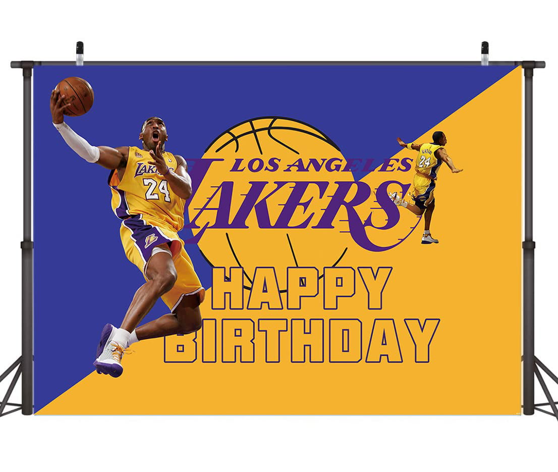 Kobe Bryant Backdrop 7ft Black Mamba Kobe Bryant Themed Birthday  Decorations Gold and Purple Basketb…See more Kobe Bryant Backdrop 7ft Black  Mamba