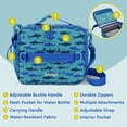 thumbnail image 2 of Bentgo Kids Lunch Bag - Double-Insulated, Reusable Lunch Bag for Kids 3+ with Adjustable Strap; Holds Lunch Box/Water Bottle/Snacks; Easy-Clean, Water-Resistant & Pockets (Shark), 2 of 7