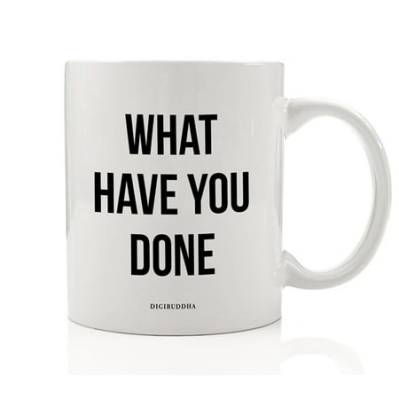 Meme Christmas Gifts WHAT HAVE YOU DONE Coffee Mug Gift Idea OMG You Gaming Rage Comic Character Meme Christmas Birthday Present for Teen Video Gamer Friend Teenager Son Guy Coworker 11oz Ceramic Tea Cup Digibuddha DM0799 ()
