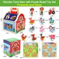thumbnail image 6 of Toddler Montessori Wooden Farm Animal Toys for 1 2 3 Year Old Girls Boys, Sorting Barn Toy with Blocks Puzzles, Baby Shape Sorter Learning Toys, Christmas Birthday Gifts for Toddlers 1-3, 6 of 8