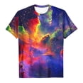 thumbnail image 3 of UPPADA Womens Summer Tops Graphic Print Crewneck Tees Casual Short Sleeve Shirts Loose Fit Pullover Tops Fashion Vacation Beach Blouses Multicolor,L, 3 of 4