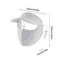 thumbnail image 2 of Máscara Mujer Sombrero de protección solar Transpirable Seda de hielo Sol para verano Gris claro Gris, 2 of 5