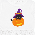 thumbnail image 4 of Inktastic Halloween Cat, Black Cat, Witch Hat, Pumpkin Girls Toddler Dress, 4 of 5