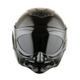 thumbnail image 5 of Martian Motorcycle Open Face Fiber Glass Dual Visor Helmet HB_609 Scooter Classical Knight Bike + Motorcycle Bluetooth Headset: Samurai Glossy Black, 5 of 9