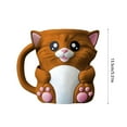 thumbnail image 2 of Ceramic Cat Shaped Mug With 3D Animal Design Large Capacity Novelty Coffee Tea Cup For Home Office Use Gift, 2 of 4