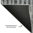 thumbnail image 3 of Addison Rugs Mayfield Washable Transitional Striped Charcoal Rectangle Rug, 1'8" x 2'6", 3 of 5