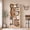 Red oak, variant on Modern 6-Tier Bookshelf with Wavy Scalloped Edge, Large Freestanding Open Display Shelf for Home Office, Living Room & Bedroom-Red Oak