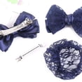 thumbnail image 4 of 2 Pcs Pinces à Cheveux Nœud Papillon pour Femmes Filet Snood Décoration French (Noir), 4 of 9