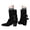 Black, variant on Suede Ankle Boots for Women Trendy Pointed Toe Wide Calf Low Heel Slouchy Mid Calf Boots