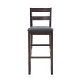 thumbnail image 2 of Linon Torino 31" Soho Ladder Back Indoor Wood Counter Stool, Merlot/Dark Brown Faux Leather, 2 of 9