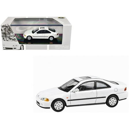 Paragon PA-55765 Coupe EJ1 White with Sunroof 1-64 Scale Diecast Model Car for 1995 Honda Civic