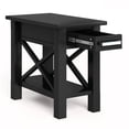 thumbnail image 3 of Simpli Home Kitchener Table d'Appoint Étroite en Bois Massif, Noire, 3 of 7