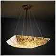 thumbnail image 2 of Justice Design ALR-9661-25-NCKL-F4 Alabaster Rocks Finials - 21 Inch Bowl Pendant with Square Bowl Alabaster Resin Shade and Large Square w/ Point Finials Brushed Nickel  Dark Bronze Finish, 2 of 2