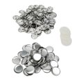 thumbnail image 3 of Blank Button Badge Parts Set, Pin Back Button Parts 100 Sets Rust Prevention  For Handcraft 25mm/1.0in,32mm/1.3in, 3 of 8