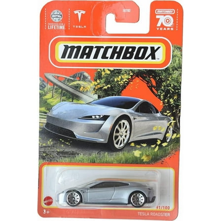Matchbox Tesla Roadster Silver 91/100 2021