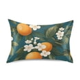 thumbnail image 7 of Yayeee Pillowcase Standard Size Set of 2 Satin Wrinkle Resistant Pillow Case, Green Floral Orange, 7 of 7