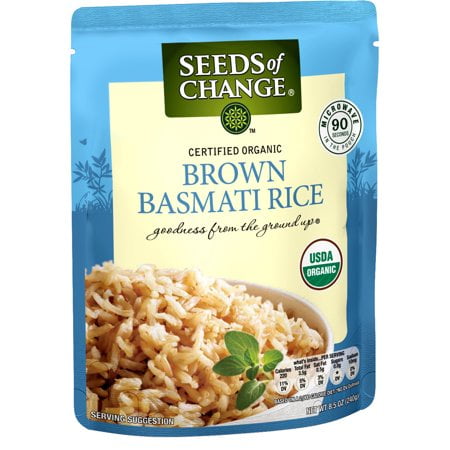 Low Fat Organic Brown Rice - (5 Pack) SEEDS OF CHANGE Organic Brown Basmati Rice, 8.5oz
