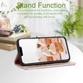 thumbnail image 2 of for iPhone 14 Plus Wallet Case,14 Plus Phone Case Card Holder,Cute Floral Leather Kickstand Flip Cases,Wrist Strap,Magnetic Closure,Shockproof Protective Cover for iPhone 14 Plus (Rose Gold), 2 of 14
