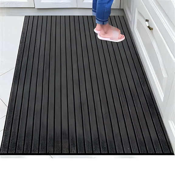 LAMIRO Non-Slip Waterproof Kitchen Mat, Absorbent Floor Rug, Anti-Oil Easy Clean Carpet, Cuttable Door Mat for Bathroom, Entryway