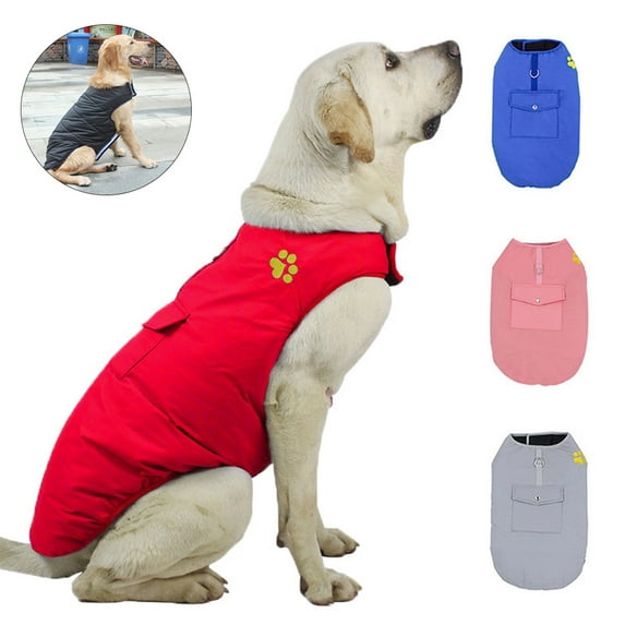 Pet Dog Puppy Winter Soft Warm Paw Print Clothes Jacket Costume Apparel Coat