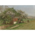 thumbnail image 2 of Otto Strützel 18x14 Black Ornate Wood Framed Double Matted Museum Art Print Titled - Spring Landscape, 2 of 5