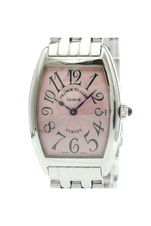 Pre-Owned FRANCK MULLER Cintree Curvex Steel Quartz Ladies Watch 1752QZ Polished