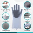 thumbnail image 7 of 1Pairs Silicone Pet Grooming & Dishwashing Gloves – Scrubber for Bathing, Kitchen, Bathroom & Car, 7 of 7