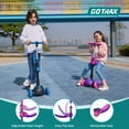thumbnail image 5 of Gotrax KS3 Pro Kids Folding Kick Scooter with One-Click Removable Seat, 3 Extra-Wide LED Light-Up Wheels, Anti-Slip Deck, Adjustable Handlebars, Lean-to-Steer, Ages 2-8, 5 of 7