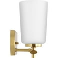 thumbnail image 6 of Adley Collection Four-Light Satin Brass Etched Opal Glass New Traditional Bath Vanity Light, 6 of 14