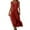 Red, variant on Womens Casual Sleeveless V Neck Button Down Tank Dress Solid Color Relaxed Everyday Outfit