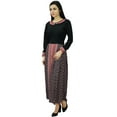 thumbnail image 5 of Bimba Women Long Retro Floral Maxi Dress With Belt Long Sleeve Dresses, 5 of 9