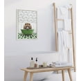 thumbnail image 5 of Kate and Laurel Sylvie Big Bear In Eclectic Green Bath Framed Canvas Wall Art by Amy Peterson Art Studio, 18x24 White,  Fun Animal Art Bathroom Décor, 5 of 6