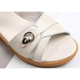 thumbnail image 5 of Summer flat bottom women's sandals comfortable soft bottom pasted closed cowhide sandals, 5 of 9