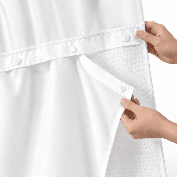 53"W x 60"L (Pack of 1) Fabric Snap-In Shower Curtain Liner Replacement