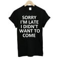 thumbnail image 2 of Lovelywholesale Casual O Neck Letter Print Black T-shirt, 2 of 3