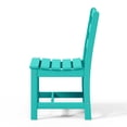thumbnail image 3 of WestinTrends Ashore Outdoor HDPE Patio Classic Armless Dining Side Chair, Turquoise, 3 of 9