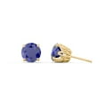 thumbnail image 2 of 1 Carat Solitaire Stud Earrings in 10K Yellow Gold, 2 of 2