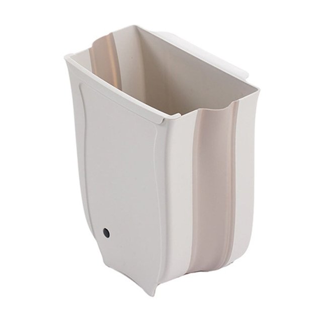 Organizador de latas plegable pequeño para colgar en la cocina, para colgar en la pared, para guardar residuos de abono y basura
