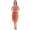thumbnail image 4 of Women's Luxology Sleeveless Gauze Midi Dress Color: Burnt Apricot Size: X LARGE, 4 of 4
