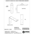 thumbnail image 2 of Ekena Millwork 2"W x 8"D x 6 3/4"H Steel Truss Shelf Bracket, Hammered Gray, 2 of 11