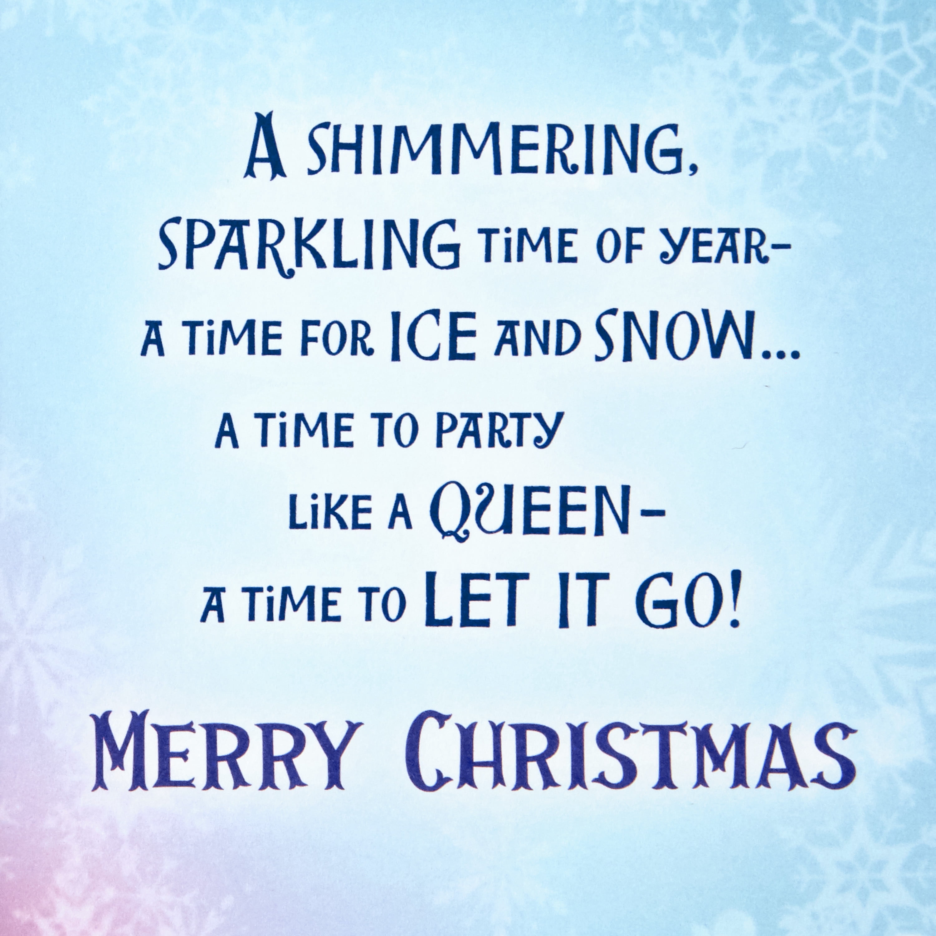 (4 pack) Hallmark Disney Frozen Musical Christmas Card for Kid (Plays Let it Go)