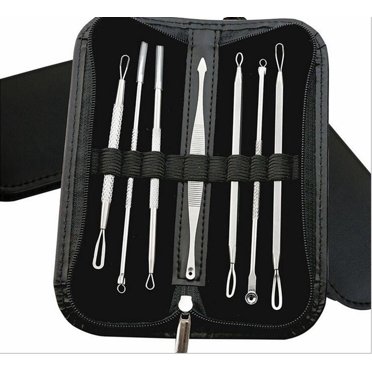 Acne Needle Blackhead Remover Tool Kit – Pimple Extractor & Comedone Tweezer Set For Face, Nose & Body