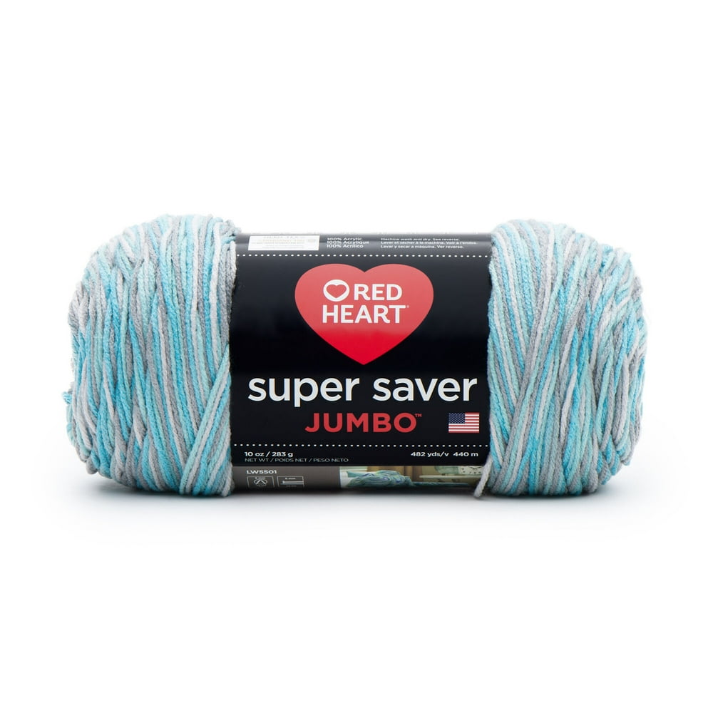 Red Heart Super Saver Jumbo Yarn, Icelandic, 10oz(238g), Medium