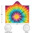 thumbnail image 3 of Wearable Blanket,Colorful Rainbow Tie Dye Spiral Pattern Hooded Wearable Flannel Blanket for Adults & Teens,Winter Poncho Shawl Wrap Cape Cozy Anti-Pill,50"x60", 3 of 5